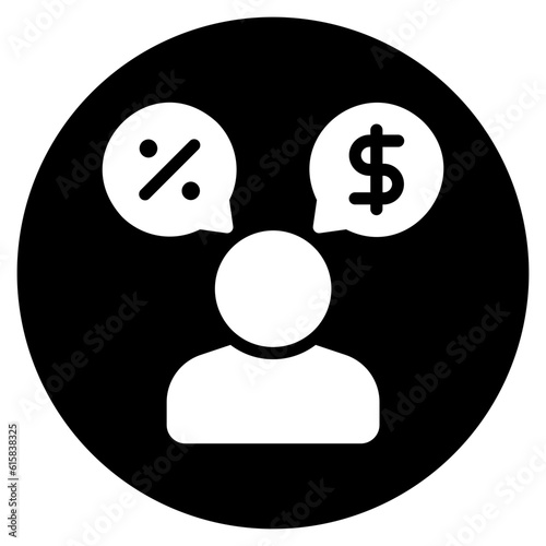 debt glyph icon