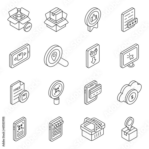 Pack of EShopping Flat Icons

