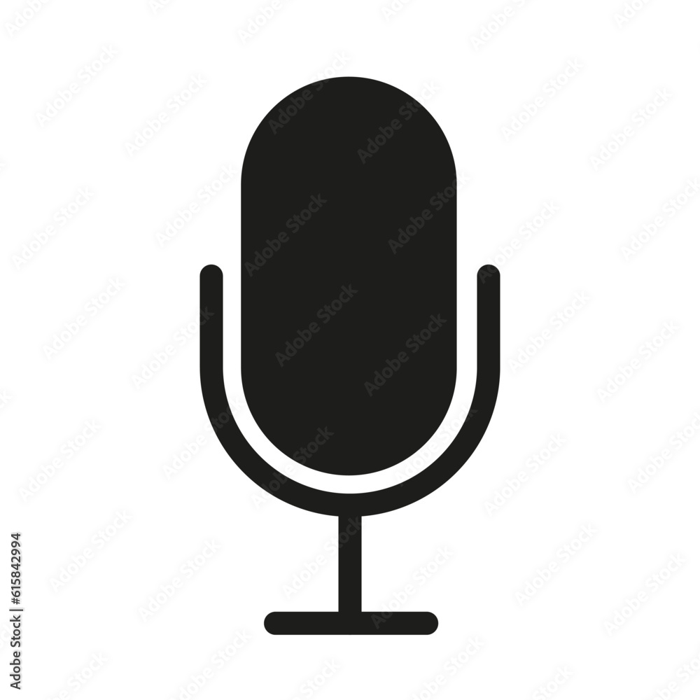 Microphone Icon. Vector illustration. stock image. Microphone Icon. Vector illustration. stock image.
