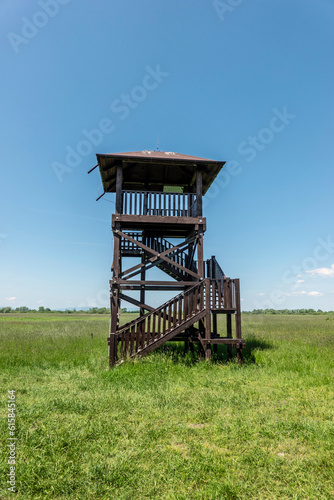 Wooden observation tower tourist attraction