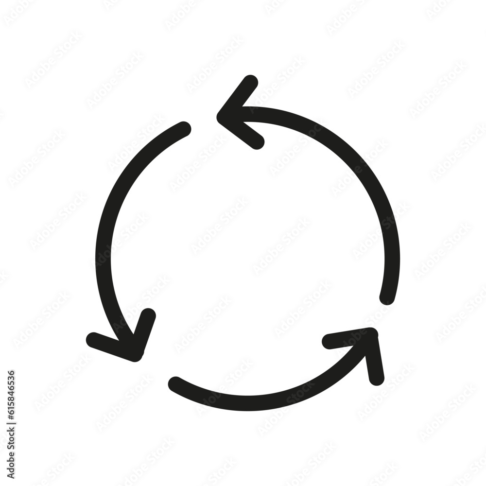 black circle vector arrows. Vector illustration. stock image.
