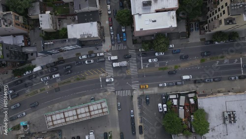 descending and spinning towards McGuiness Blvd. traffic in Greenpoint Brooklyn photo