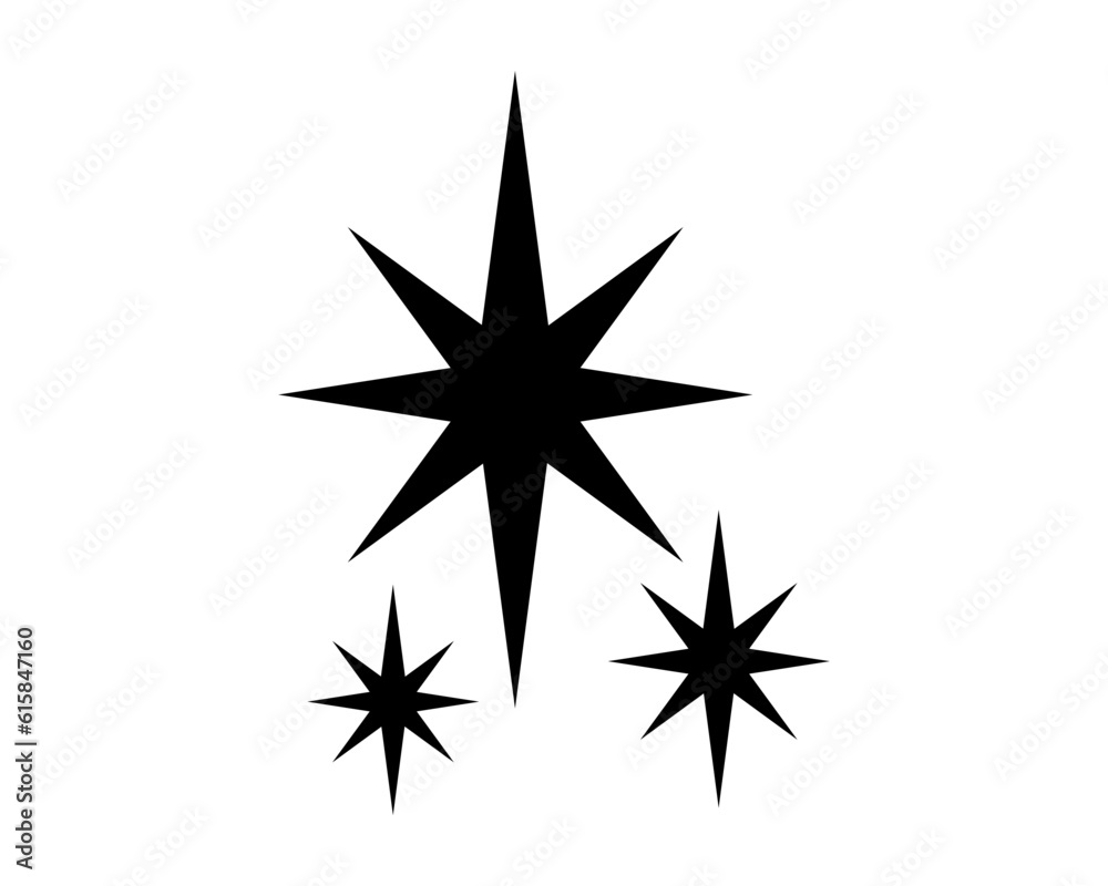 Vector sparkle icon. Star, shine symbol, illustration. Vector sparkle icon. Star, shine symbol, illustration.