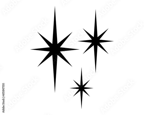 Vector sparkle icon. Star, shine symbol, illustration.