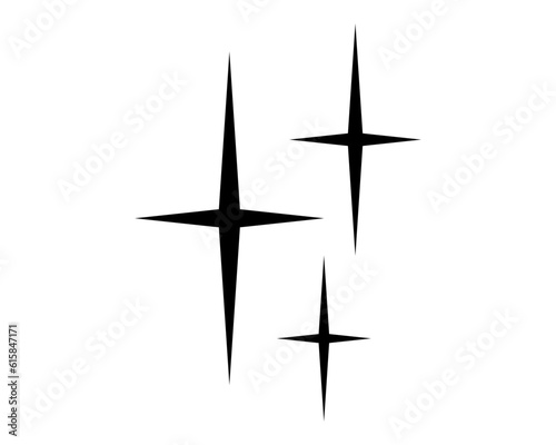 Vector sparkle icon. Star, shine symbol, illustration.