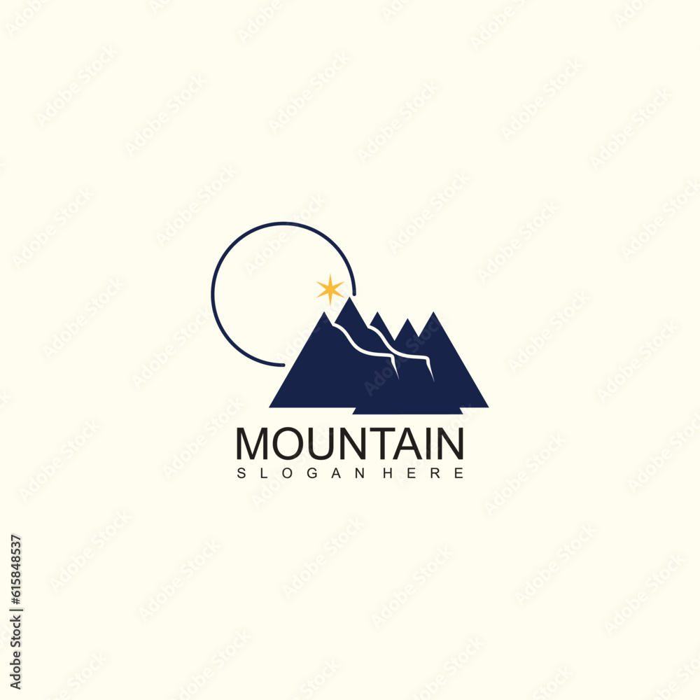 Mountain logo design with unique concept