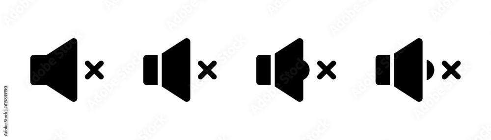 Mute icon set. Sound icon in glyph. Speaker sign in black. Mute symbol. Sound sign in glyph. Mute icon set. Stock vector Mute icon set. Sound icon in glyph. Speaker sign in black. Mute symbol. Sound sign in glyph. Mute icon set. Stock vector