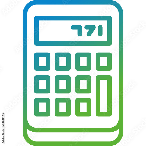 calculator gradient line icon