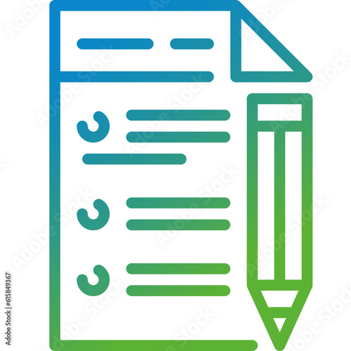 homework gradient line icon