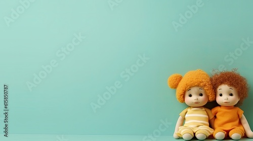 Cute teddy type doll for kids with copy space for text, birthday wishes wallpaper, friendship day wishes illustration © IlluGrapix