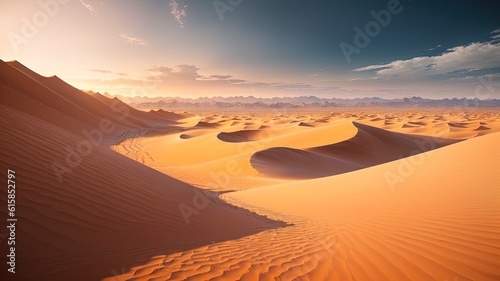 Sand dunes in the Sahara desert. 