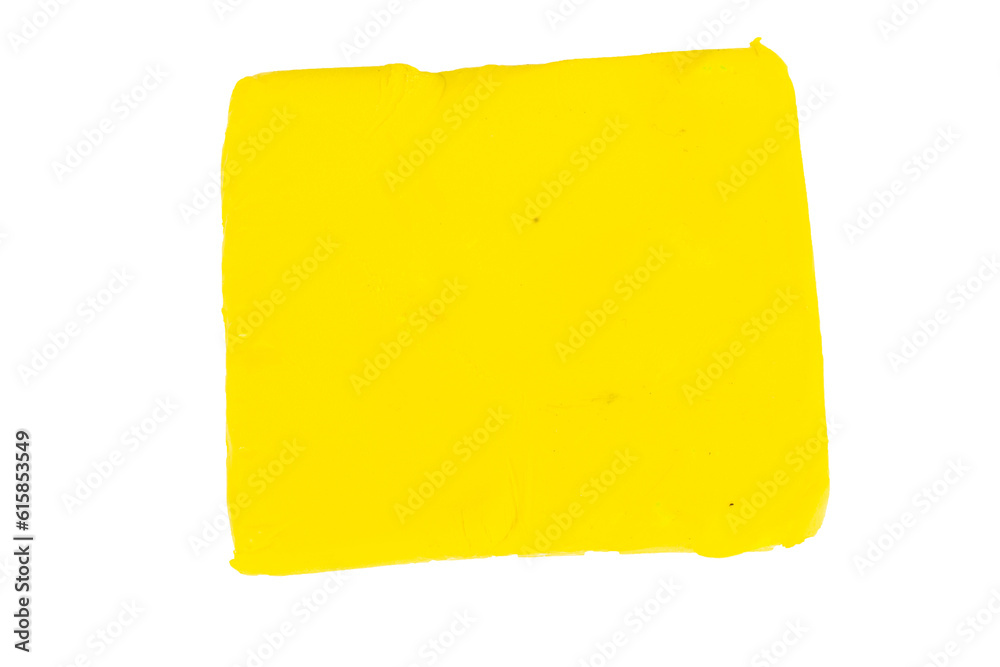 plasticine yellow lump isolated on white background plasticine yellow lump isolated on white background