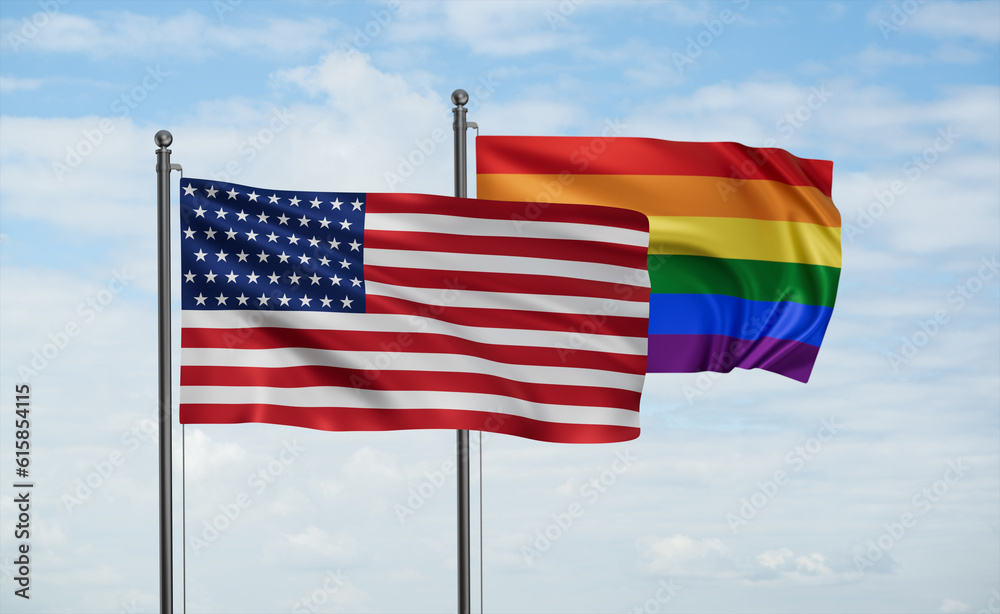 Gay Pride and USA flag