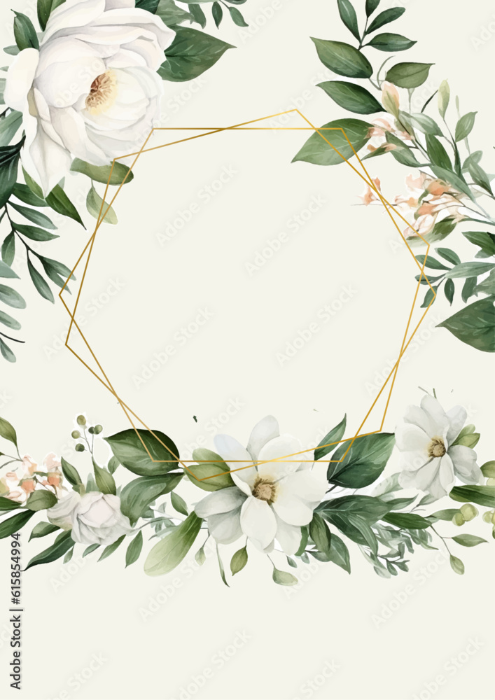 Naklejka premium colorful colourful floral flower vector elegant hand drawing wedding invitation floral design watercolor
