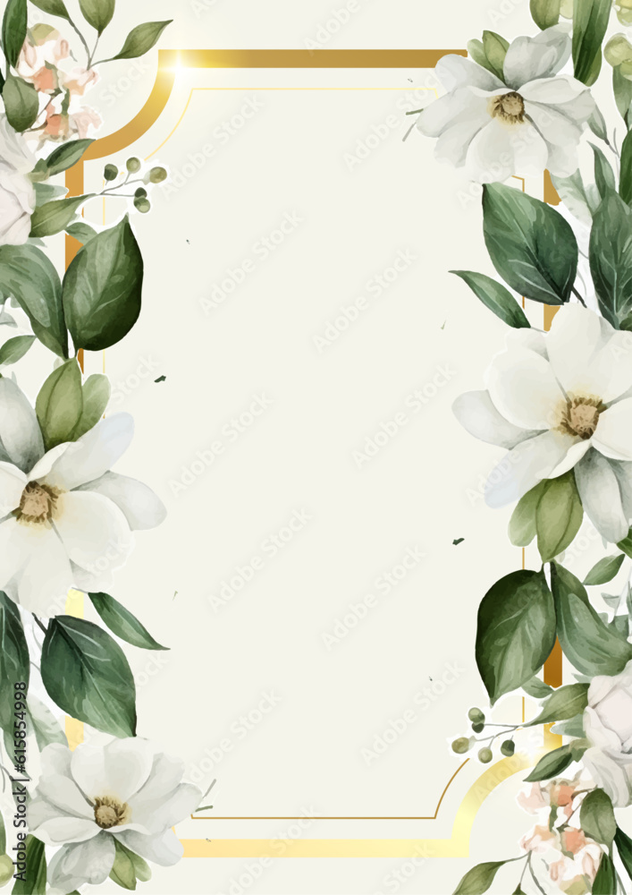 Fototapeta premium colorful colourful floral flower beautiful and elegant floral wedding invitation card template