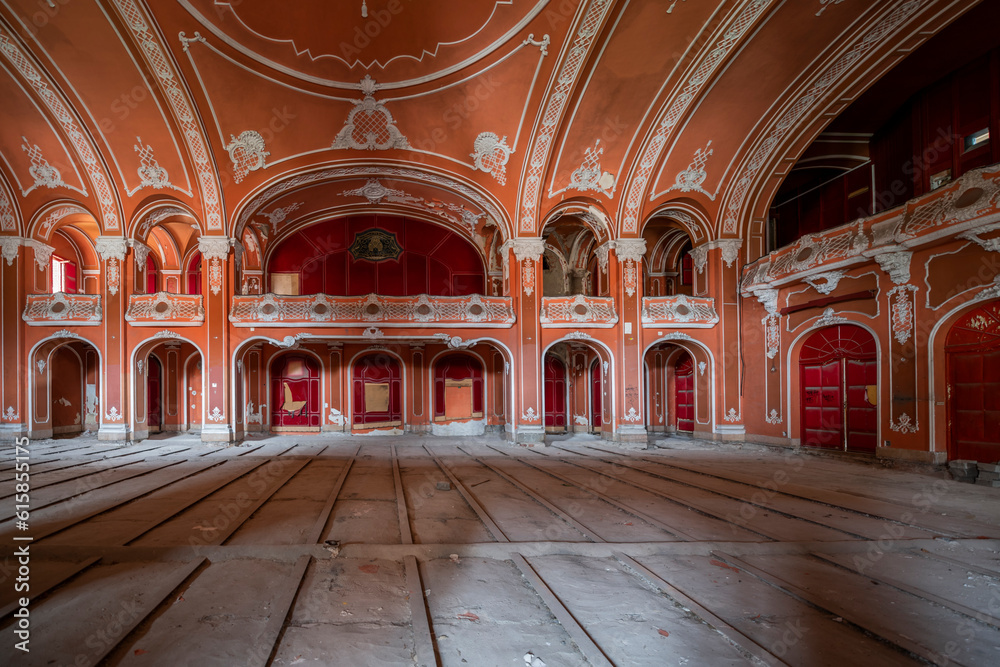 Exploring the Historic Abandoned Red Cinema and Abandoned Red Theatre in Miskolc, HungaryJourney Through Time and Culture