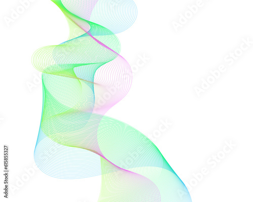 Abstract colorful glowing wave curved lines background.  Abstract frequency sound wave lines and technology curve lines background. Design used for banner, template, science, business and many more.