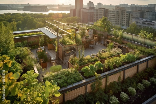 Vegetable garden in a big c...