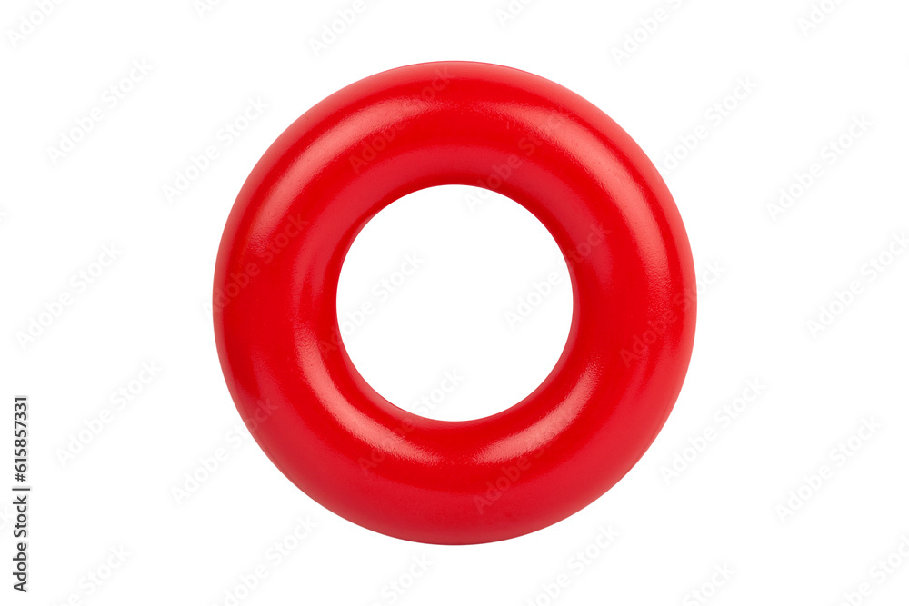 red circle, inflatable swimming ring isolated from background red circle, inflatable swimming ring isolated from background