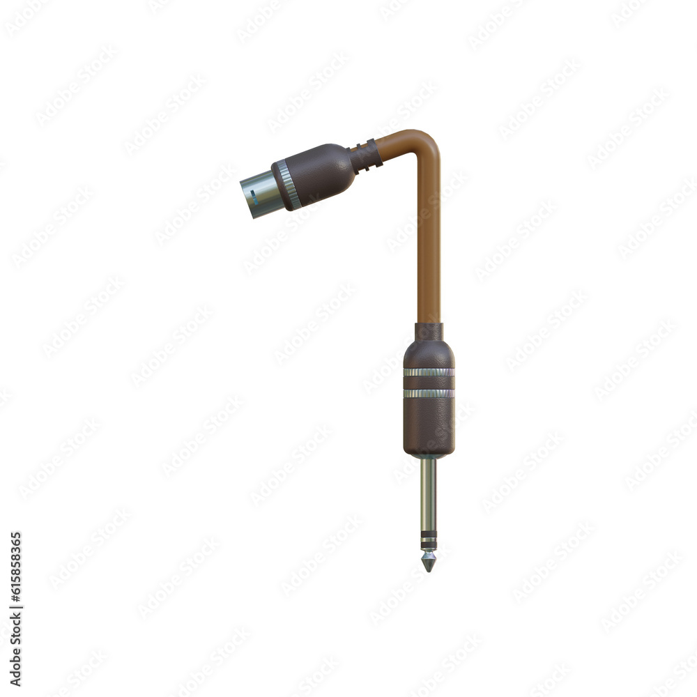 Audio Cable 3D Alphabet or PNG Letters Audio Cable 3D Alphabet or PNG Letters