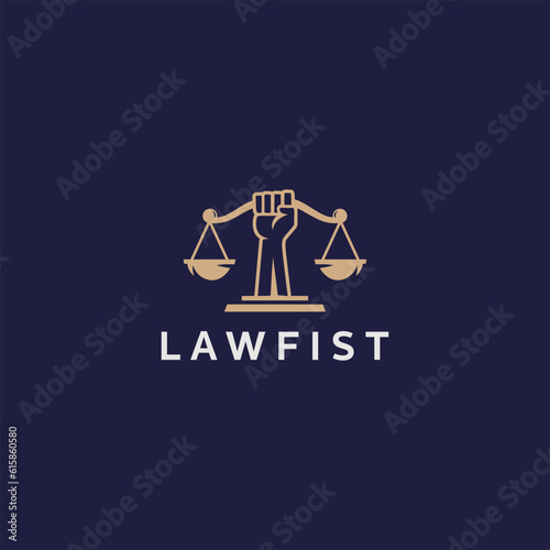 fist scale logo icon justice revolution freedom symbol | vector graphic illustration
