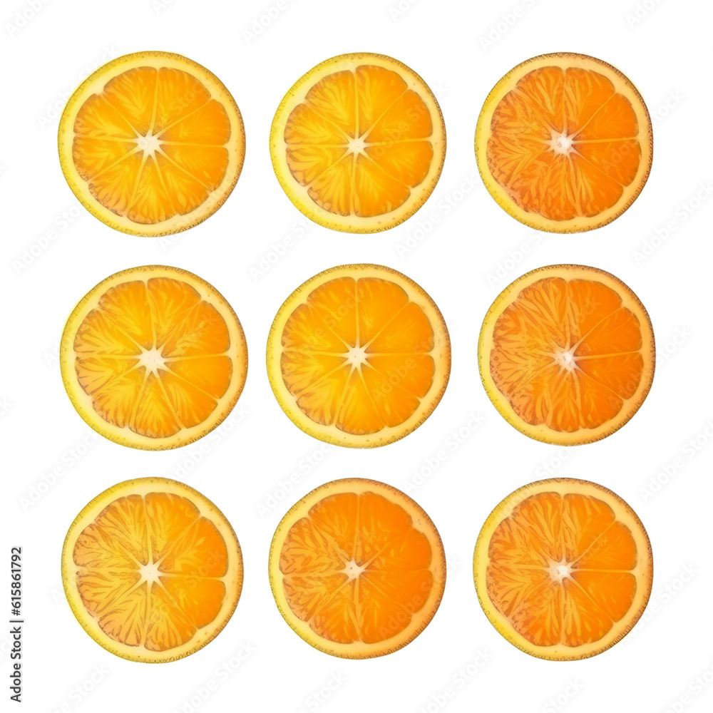 slices of orange isolated on transparent background cutout slices of orange isolated on transparent background cutout