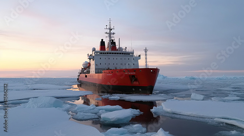 Charting the Icy Depths, Research Vessel Investigates Antarctica's Ice Sheet, Generative AI
