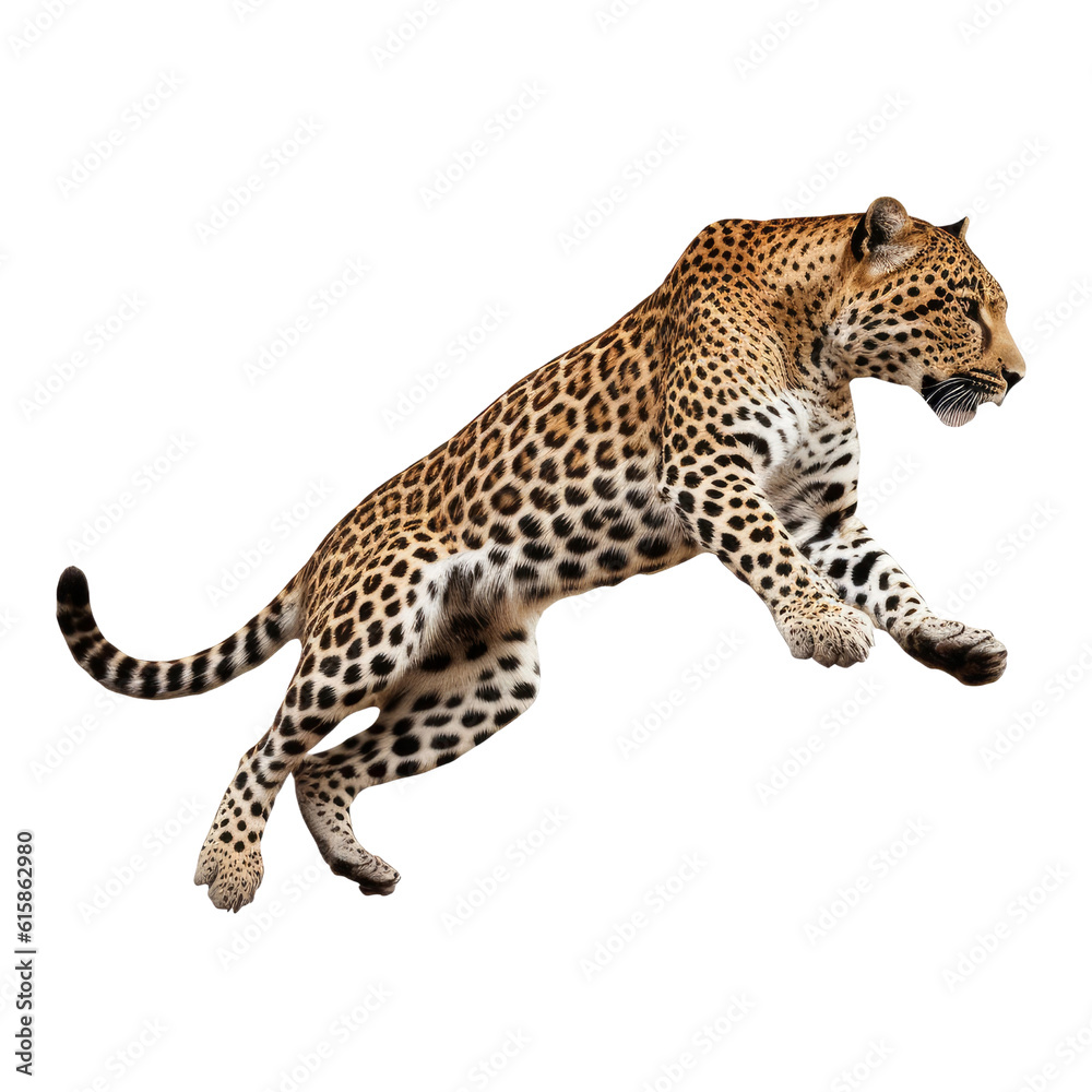 leopard isolated on transparent background cutout leopard isolated on transparent background cutout