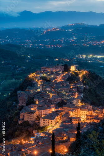 Scenic evening view in Arpino, ancient town in the province of Frosinone, Lazio, central Italy.
