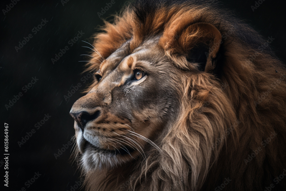 portrait of a lion