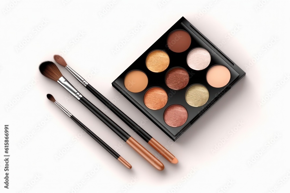 make up palette in white background make up palette in white background