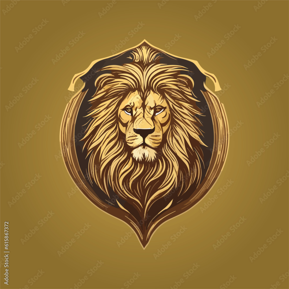 The combination mark logo Abstract lion logo The combination mark logo Abstract lion logo