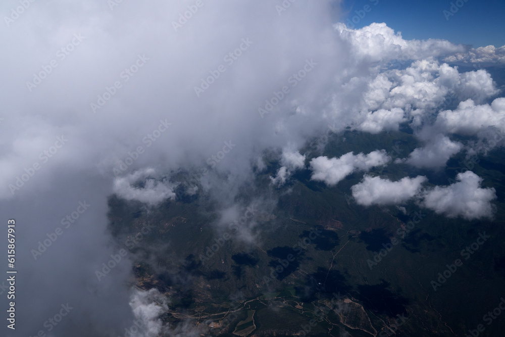 Cloudscape seen from a plane.