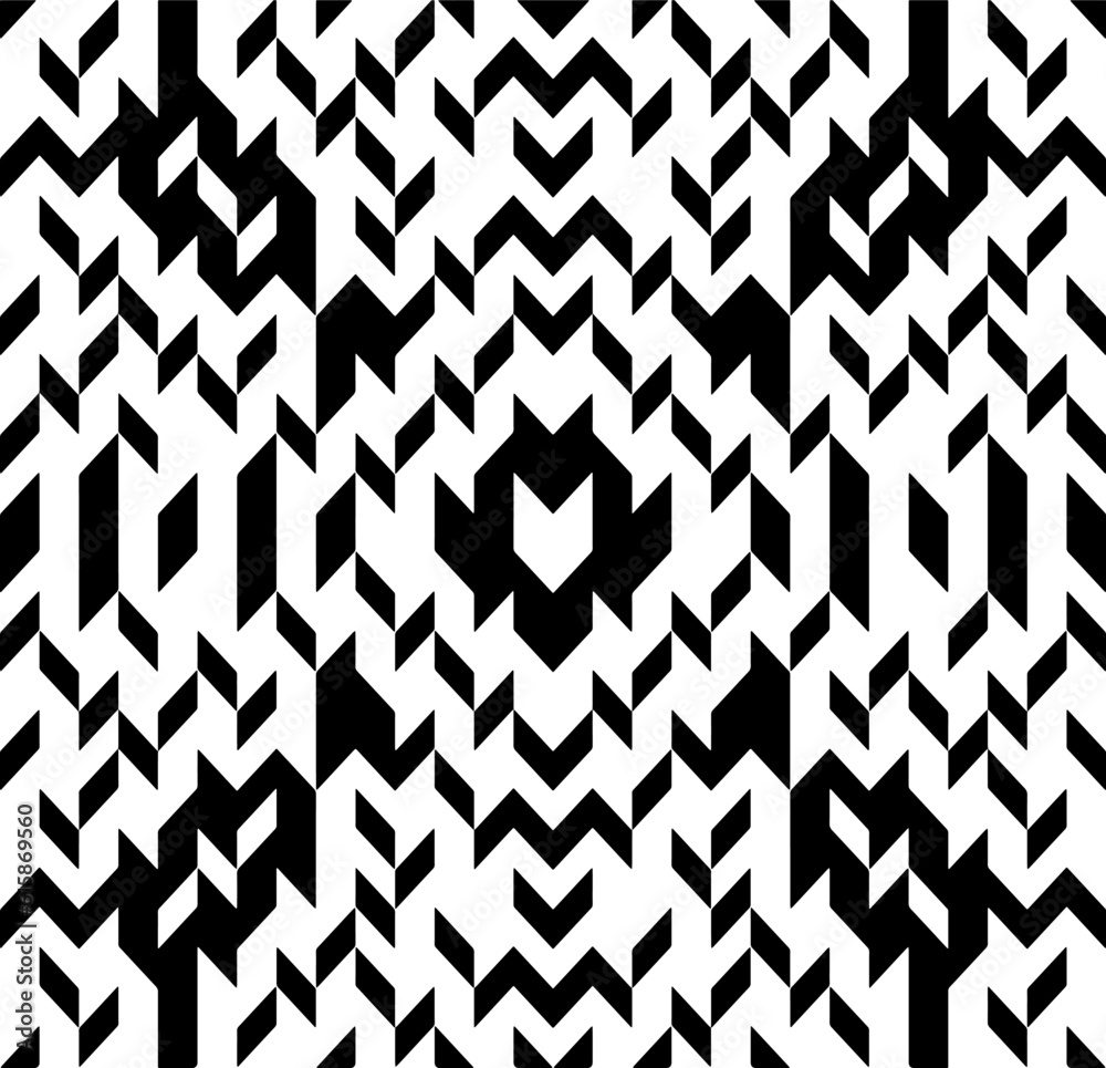 Background with abstract shapes. Black and white texture. Monochrome repeating pattern for decor, fabric, cloth. Background with abstract shapes. Black and white texture. Monochrome repeating pattern for decor, fabric, cloth.