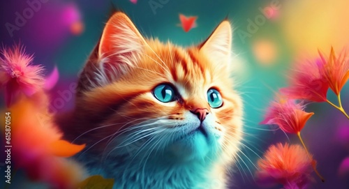 Cute cat With Blue eyes, Cute Pets, kitten cute, Generated AI 
