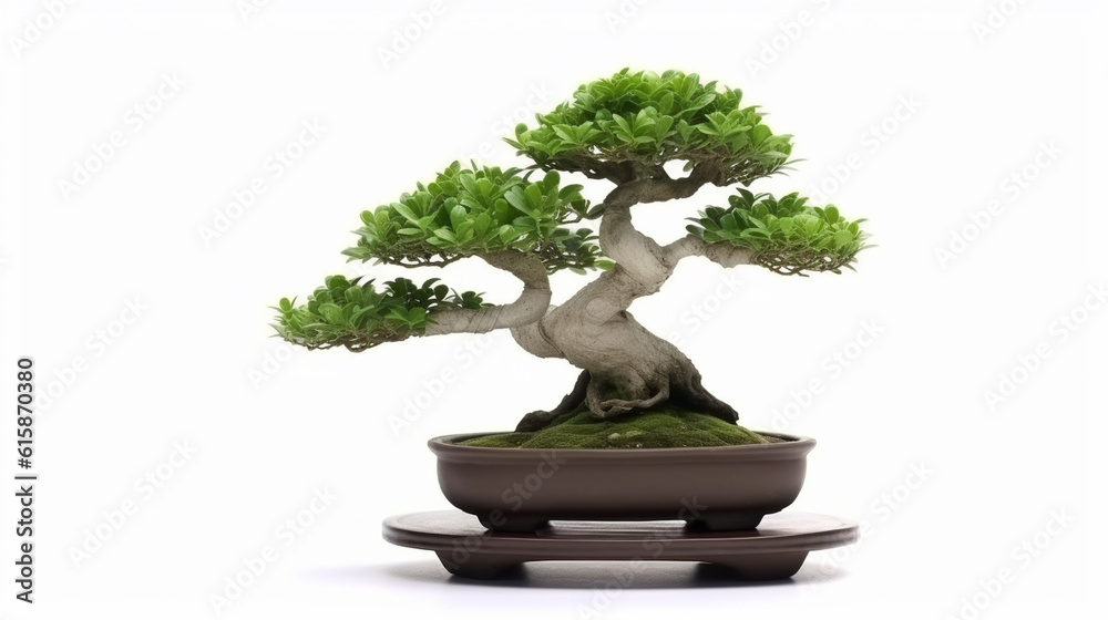 Bonsai tree against a white wall Bonsai tree against a white wall