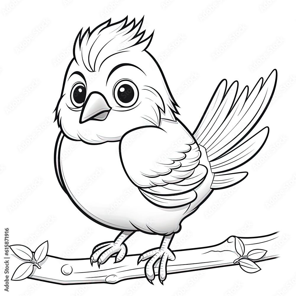 illustration of the bird liner art. Generative AI illustration of the bird liner art. Generative AI