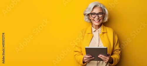 Happy Older Smiling Woman H...