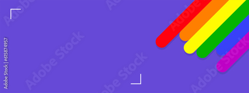 LGBT pride flag color bars with copyspace background