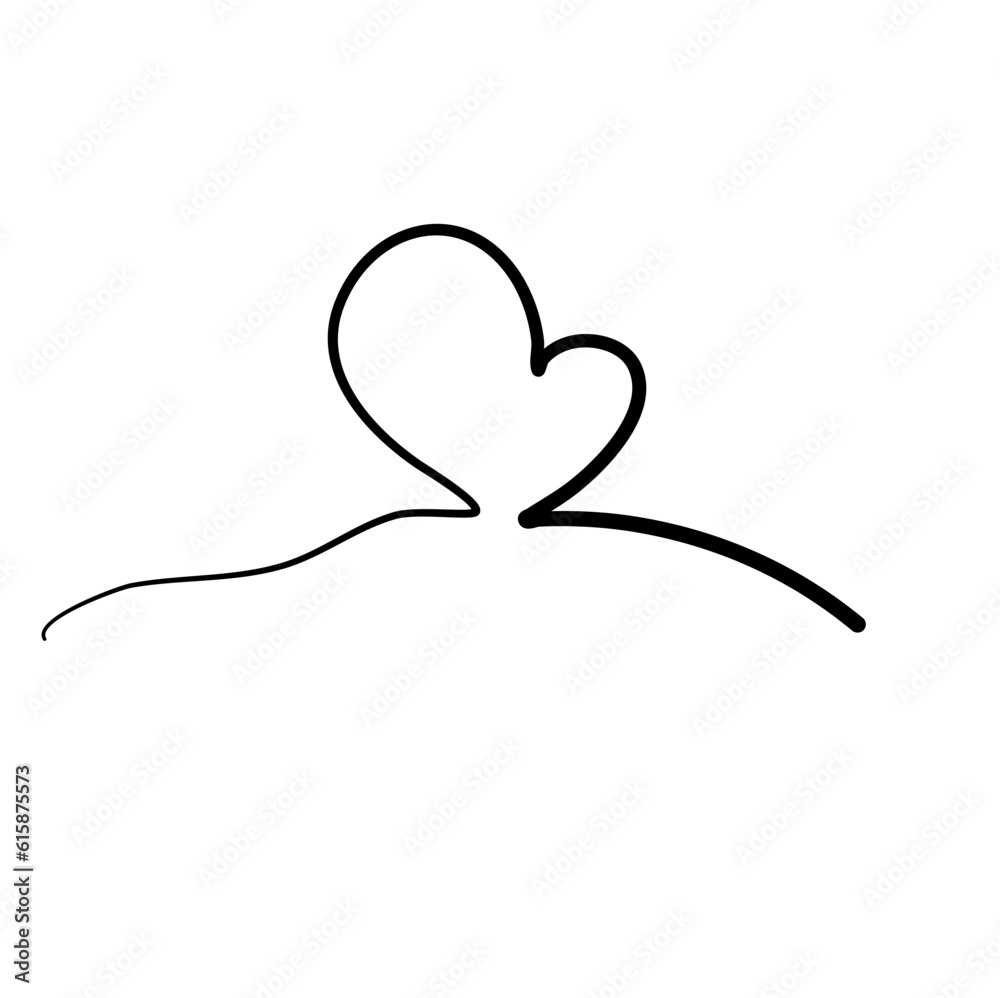 Squiggly Line Heart Element Squiggly Line Heart Element