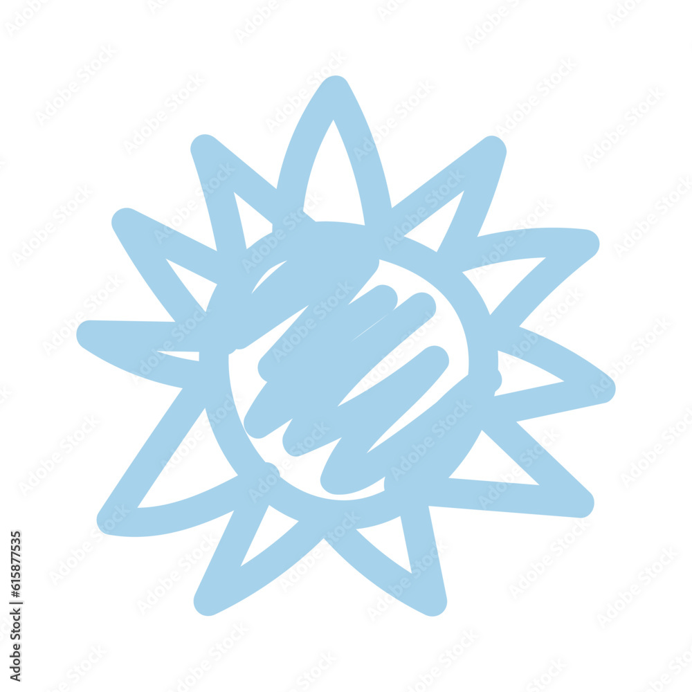 cute abstract sun hand drawn using pastel color. vector illustration cute abstract sun hand drawn using pastel color. vector illustration