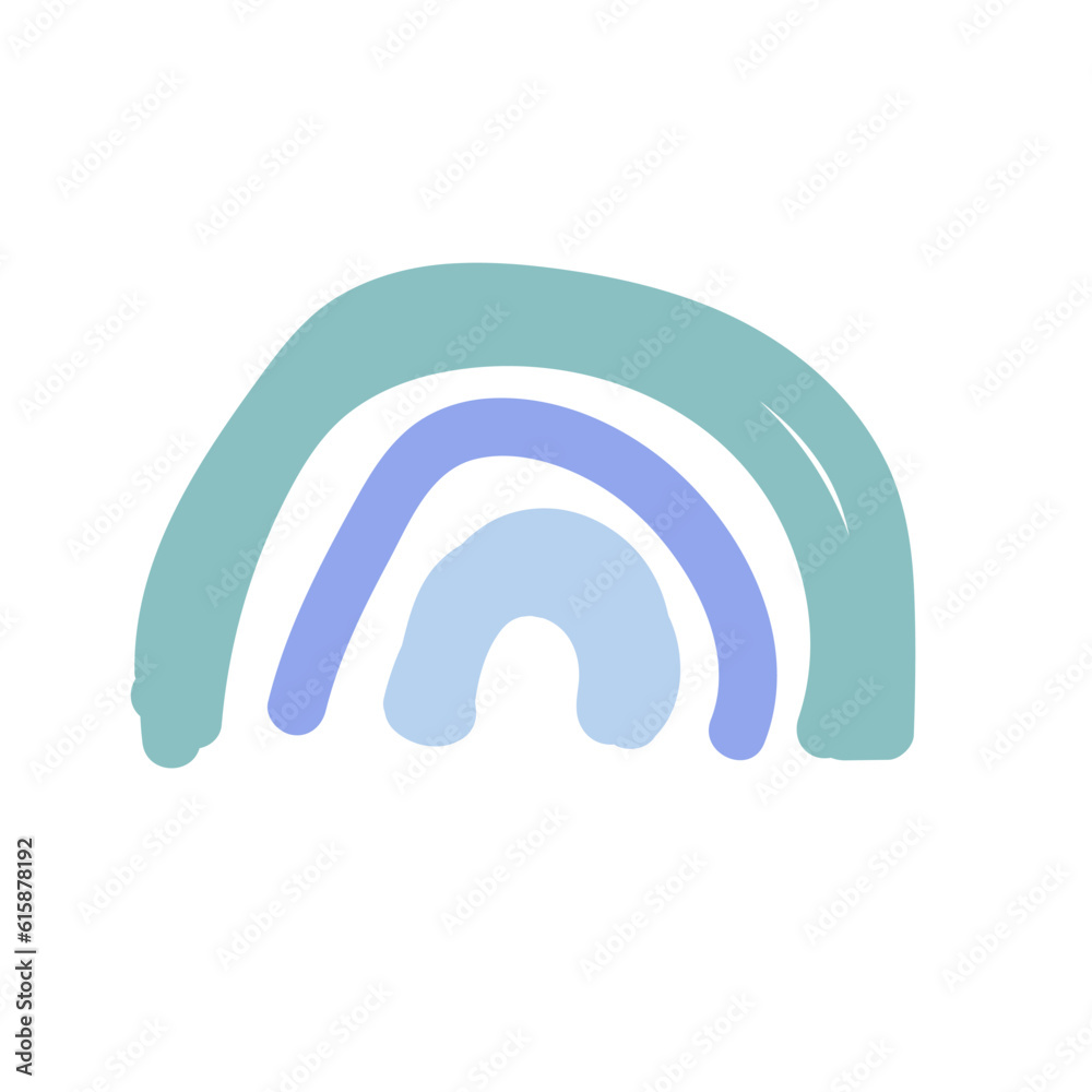abstract cute hand drawn rainbow using pastel color . vector illustration abstract cute hand drawn rainbow using pastel color . vector illustration