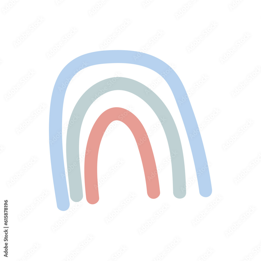 abstract cute hand drawn rainbow using pastel color . vector illustration abstract cute hand drawn rainbow using pastel color . vector illustration