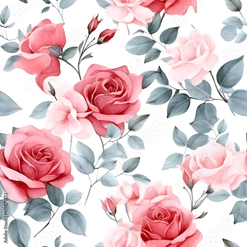 seamless pattern with roses _Ai