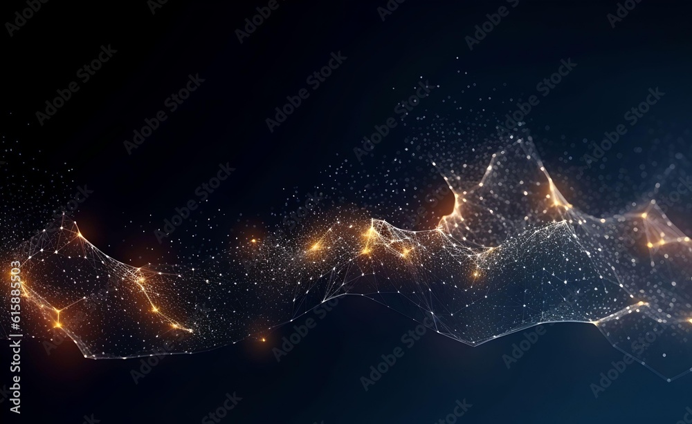 AI Neural Nets. Futuristic Background of Artificial Intelligence Neural ...