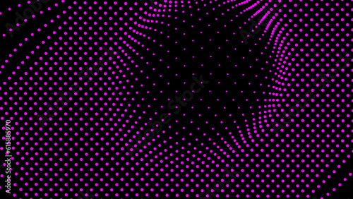 Dome-shaped protrusion part seine by stretching mesh for the illusion three-dimensional deformation of the surface. Screen media video trippy. Mesh LCD display. Scale size different hole space.