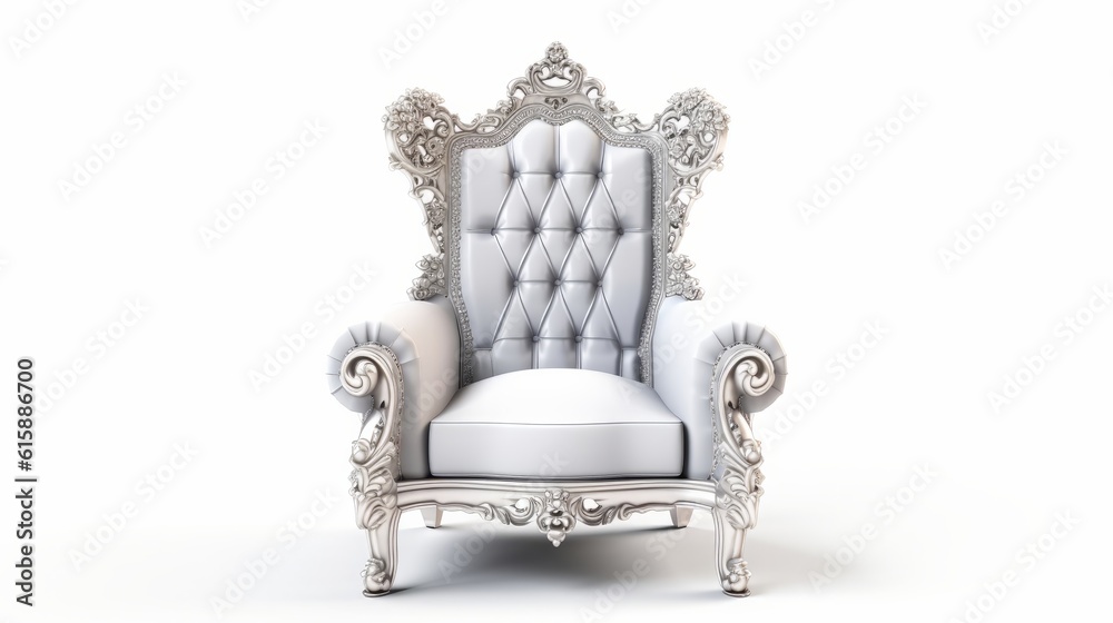 Luxury armchair isolated on a white background. Generative AI. Luxury armchair isolated on a white background. Generative AI.