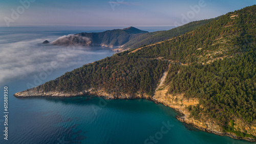 aerial view at the island of Thassos, Greece