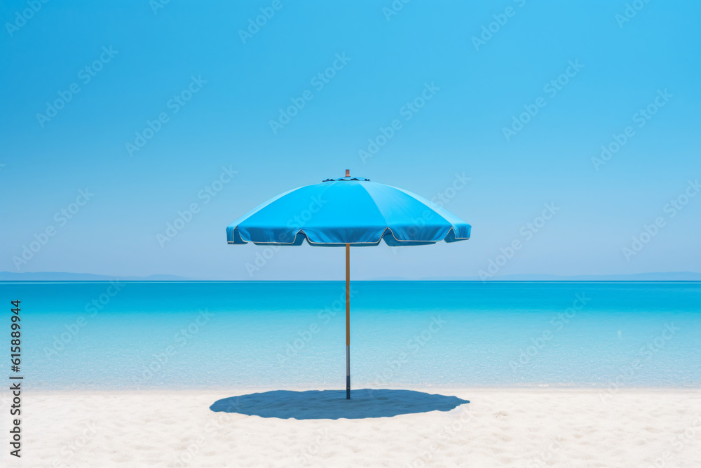 Blue summer umbrella background sea photography
