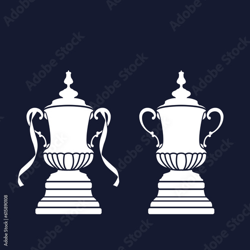 Silhouette english football competition trophy. Football Trophy. Fa cup trophy  silhouette.